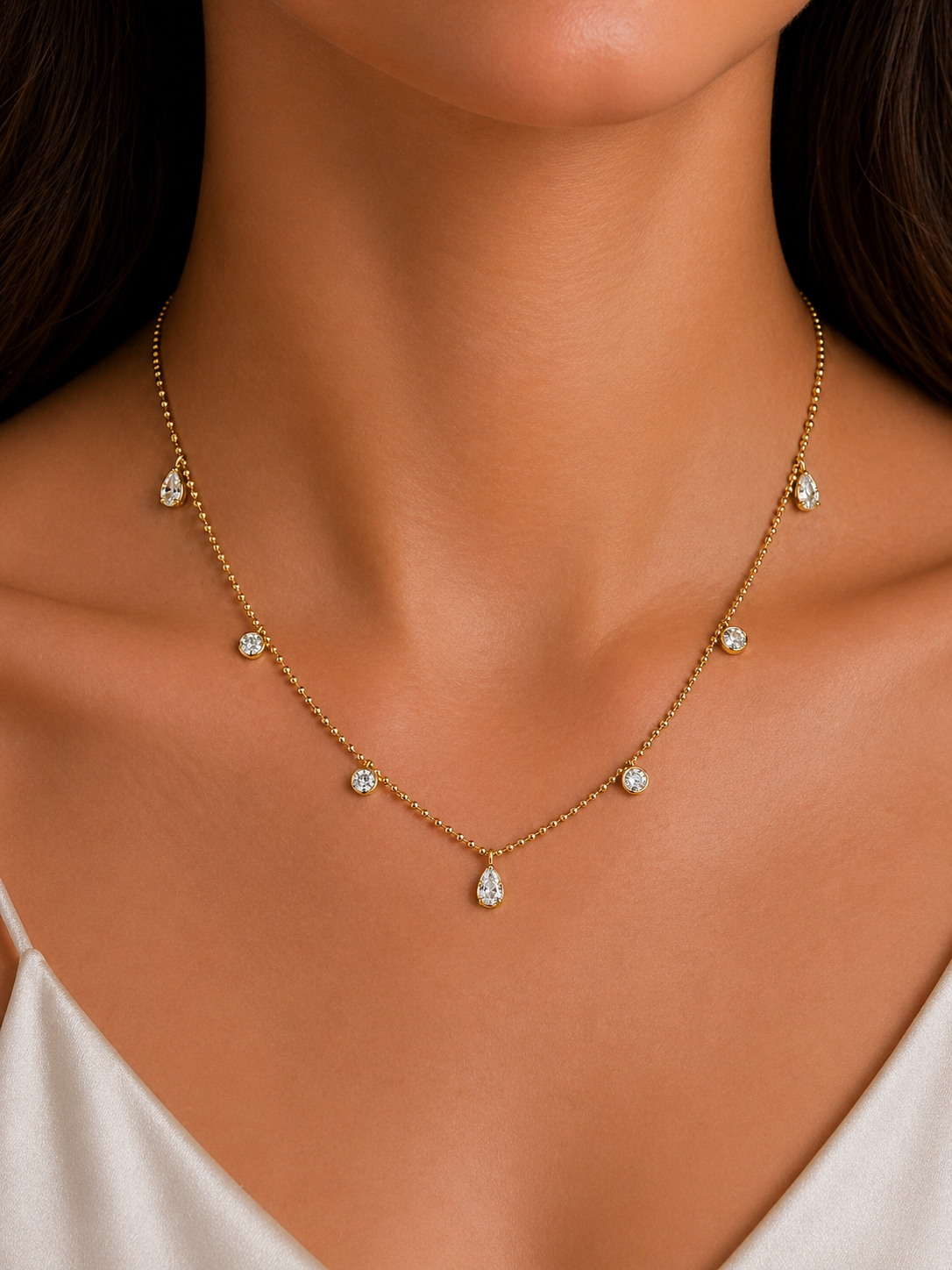 0.63 Carat Fancy Diamond Necklace